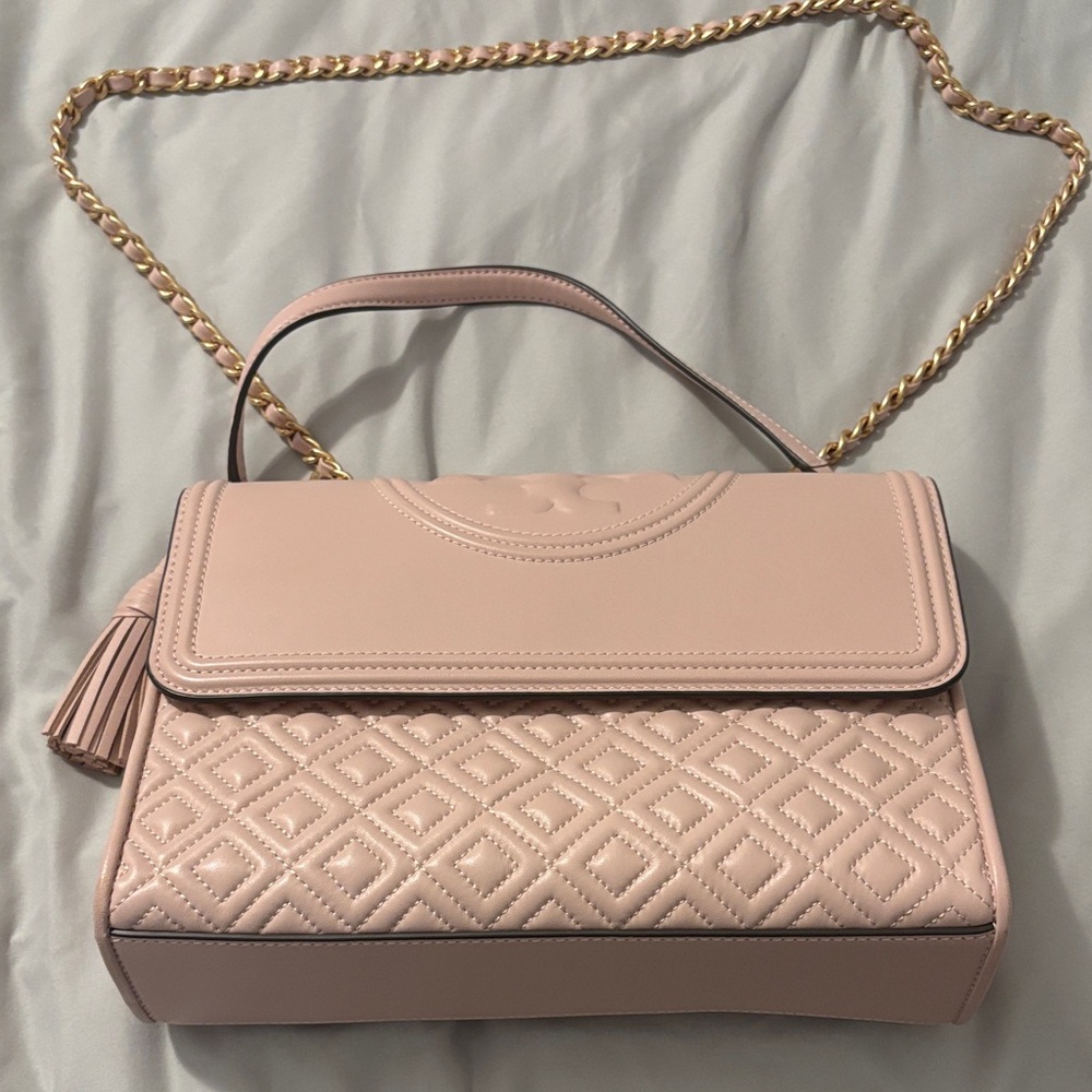 Tory Burch Pink Quilted Shoulder Bag